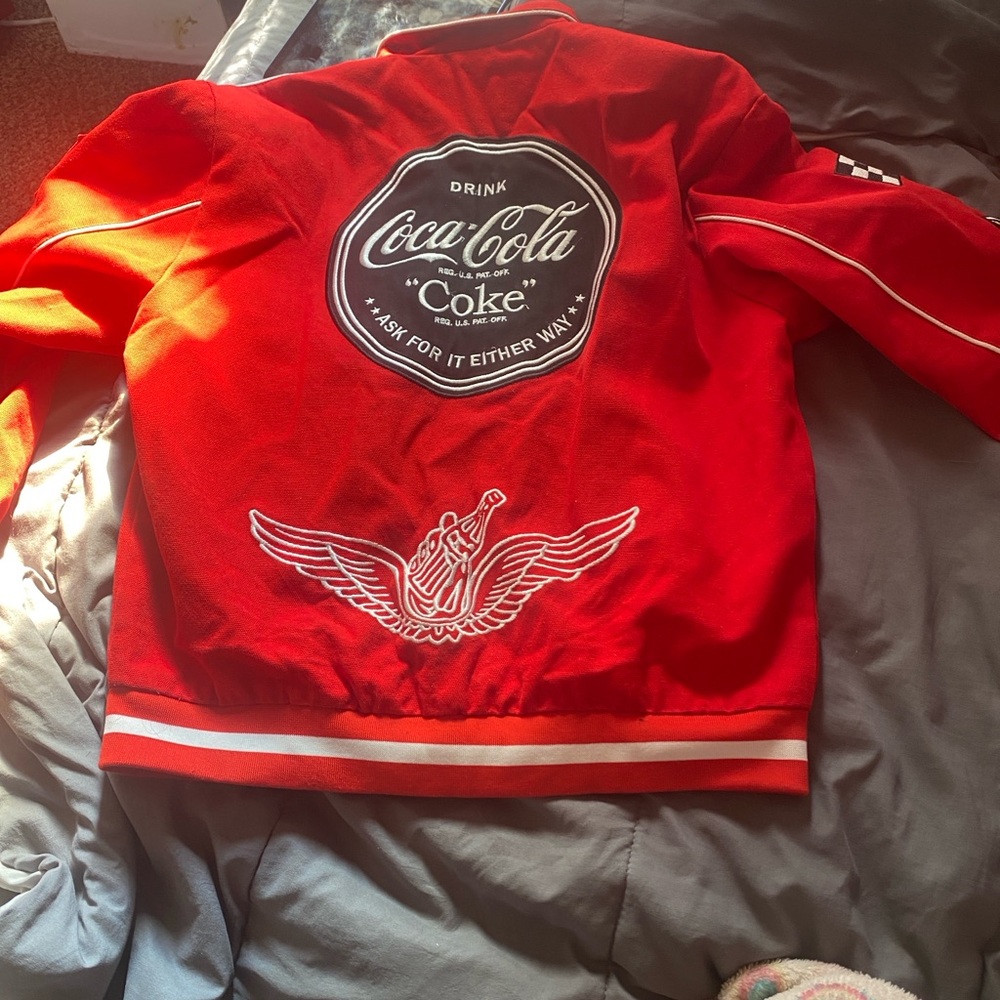 Coca-Cola Red and White Jacket with Logo